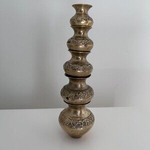 Vintage Rare Miniature Brass Pots 5 Pcs Rich Patina used in Good Condition